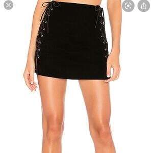 Revolve By the Way. Luna Velvet Lace Up Skirt